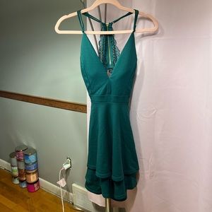 Emerald green dress